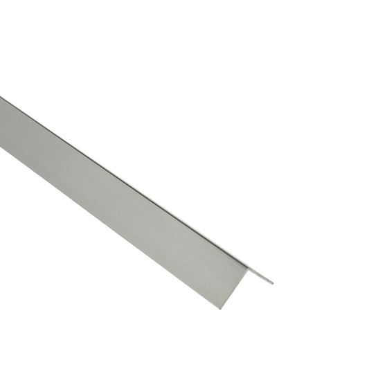 POFILO ANGOLARE IN ALLUMINIO ANODIZZATO 20X20X1MM 2,5M NICHEL SPAZZOLATO - fyfy7