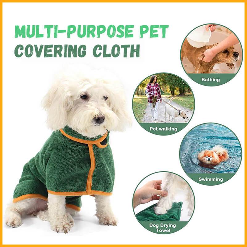 Dog Bathrobe Towel Bath Robe Pet Bathrobe Drying Coat Absorbent Towel For Large Medium Small Dog Super Fast Dry Soft Adjustable - fyfy7