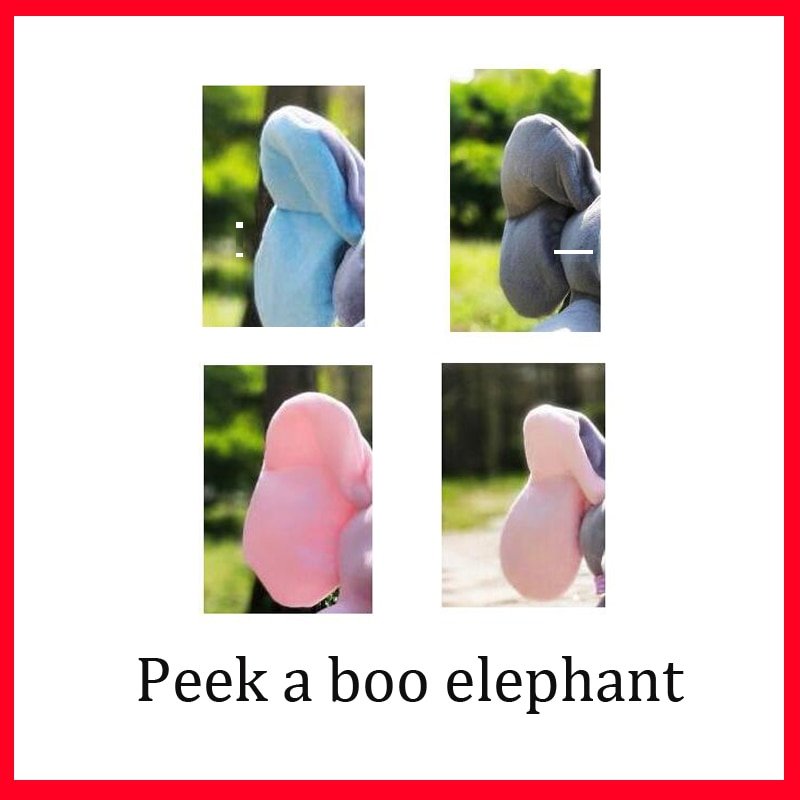 Drop Shipping 30cm Peek a Elephant Stuffed Plush Doll Electric Toy Talking Singing Musical Toy Elephant Play toys for Kids - fyfy7