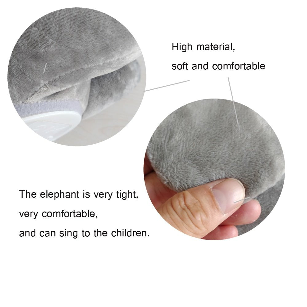 Drop Shipping 30cm Peek a Elephant Stuffed Plush Doll Electric Toy Talking Singing Musical Toy Elephant Play toys for Kids - fyfy7