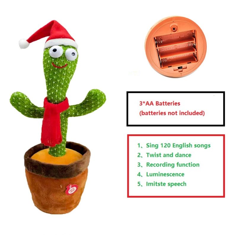 Lovely Dancing Cactus Doll Talking Toy Electron Plush Toy Speak Repeat Singing Cactus Toys Children Kids Education Toy Gift - fyfy7