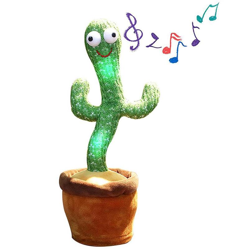 Lovely Dancing Cactus Doll Talking Toy Electron Plush Toy Speak Repeat Singing Cactus Toys Children Kids Education Toy Gift - fyfy7