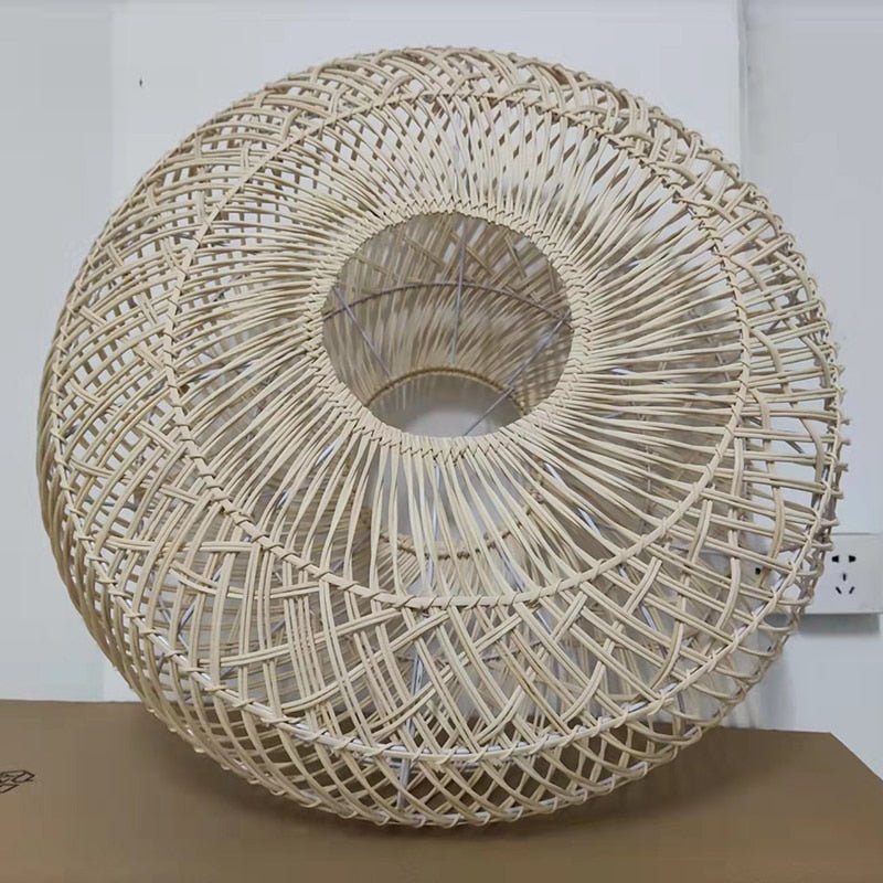 Natural Rattan Lamp Pendant light New Chinese Style Hand - woven Pendant Light for Living Room Hanging Luminaire Dining Room light - fyfy7
