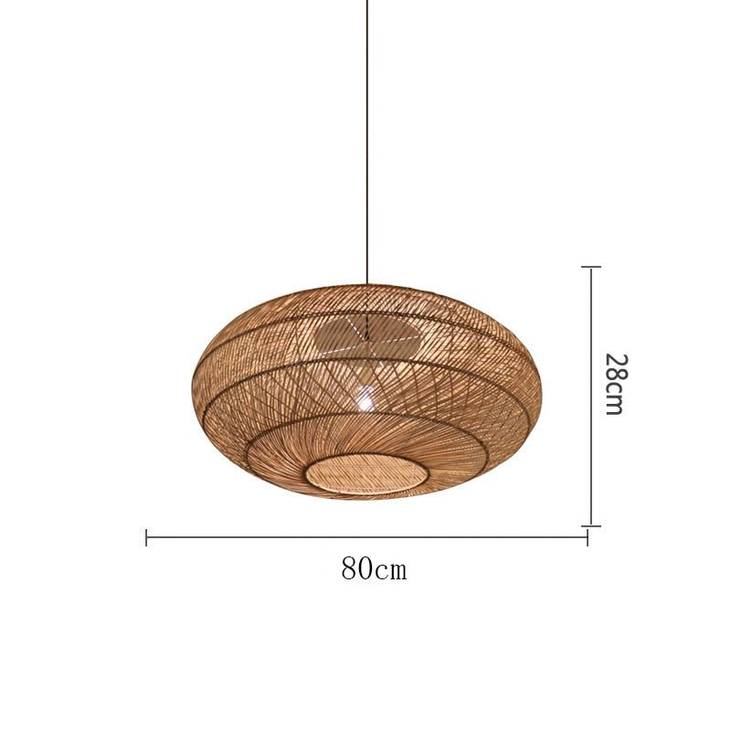 Natural Rattan Lamp Pendant light New Chinese Style Hand - woven Pendant Light for Living Room Hanging Luminaire Dining Room light - fyfy7