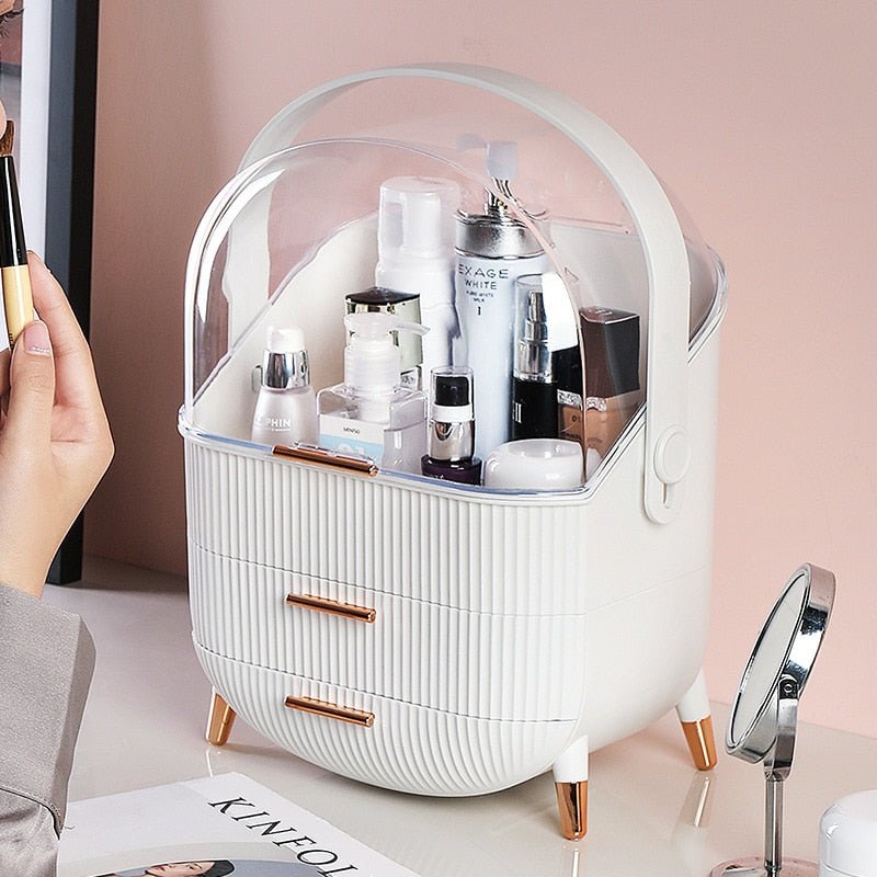 WBBOOMING Makeup Organizer Waterproof Dustproof Cosmetics Box Drawer Bathroom Desktop Skin Care Storage Box Fashion Big Capacity - fyfy7